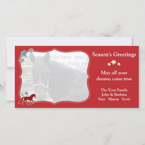 Tennessee Walking Horse Festive Christmas Greeting Holiday Card