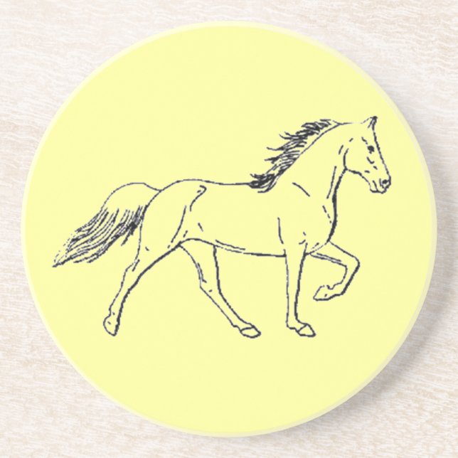 Tennessee Walking Horse Sandstone Coaster (Front)
