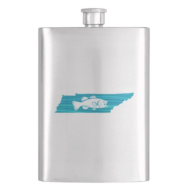 Tennessee Wave Fishing Flask (Front)