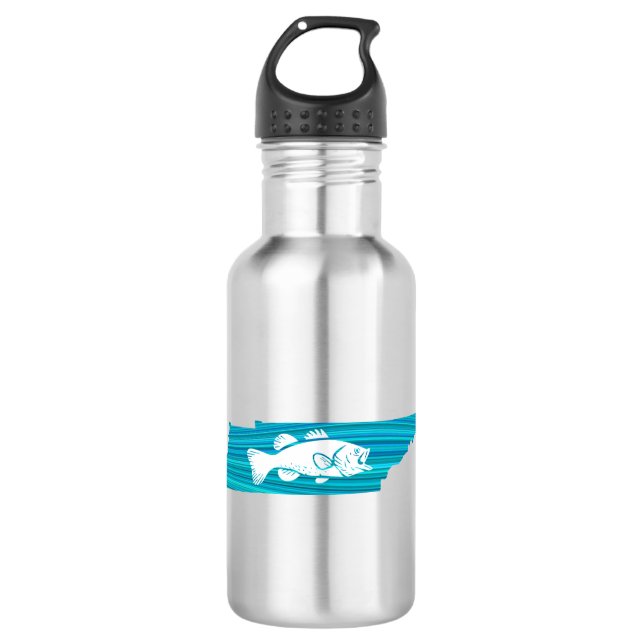 Tennessee Wave Fishing Stainless Steel Water Bottle (Front)