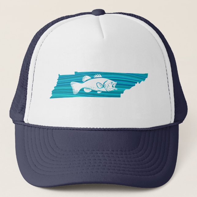 Tennessee Wave Fishing Trucker Hat (Front)