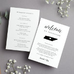 Tennessee Wedding Welcome Letter & Itinerary<br><div class="desc">Share a welcome message for your Tennessee wedding guests as well as an itinerary or schedule of the weekend's events. Front features your welcome message with a silhouette map of the state of Tennessee with a heart inside. Personalize the reverse side with your wedding day or wedding weekend itinerary. Perfect...</div>