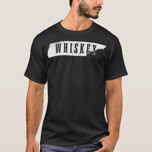 Tennessee Whiskey State Map Bourbon Whisky Vintage T_Shirt