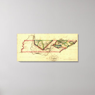 TennesseePanoramic MapTennessee Canvas Print
