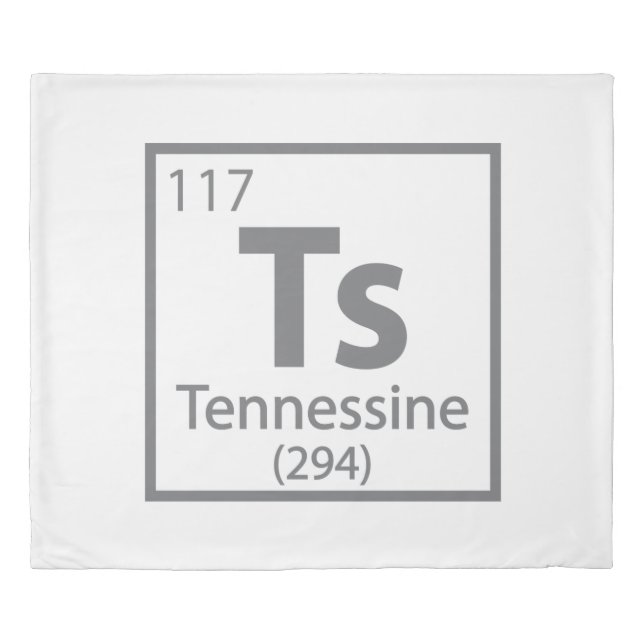Tennessine - Tennessee Science Periodic Table Duvet Cover (Front)