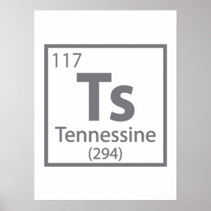 Tennessine - Tennessee Science Periodic Table Poster