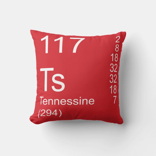 Tennessine Throw Pillow (Front)