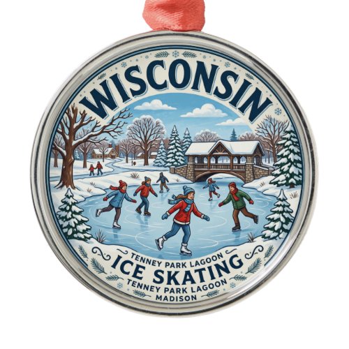 Tenney Park Lagoon Wisconsin Metal Ornament