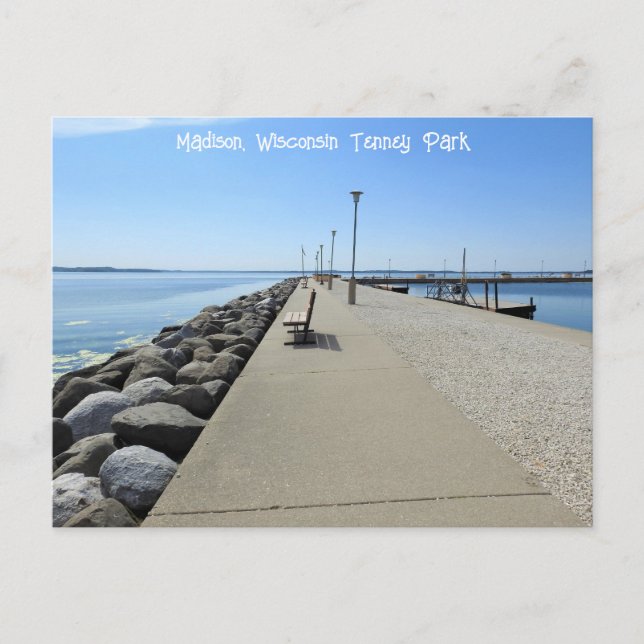 Tenney Park walkway in Madison, Wisconsin Postcard (Front)