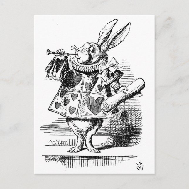 Tenniel's Alice In Wonderland Postcard (Front)