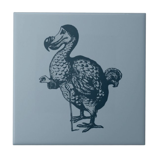 Tenniel's Dodo Small (4.25" x 4.25") Ceramic Tile (Front)