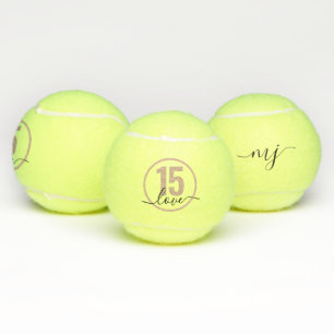 Tennis 15th Birthday Personalized Balls