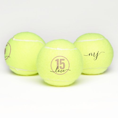 Tennis 15th Birthday Personalized Tennis Balls