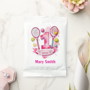 Tennis 1st birthday for girl in Pink themed Margarita Drink Mix