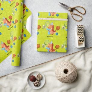 Tennis 1st Birthday Party  Wrapping Paper