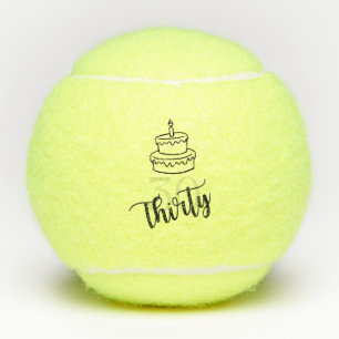 Tennis 30th Birthday for Tennis Player Balls