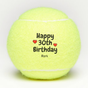 Tennis 30th Birthday Tennis Balls
