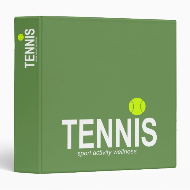 Tennis 3 Ring Binder (Front/Spine)