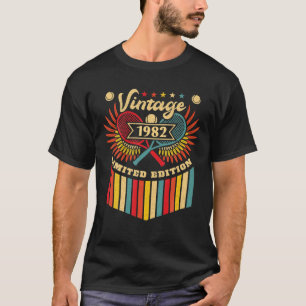 Tennis 40Th Birthday Men Women Vintage 1982 Tennis T-Shirt
