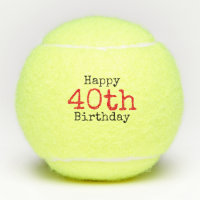 Tennis 40th Birthday with tennis ball and number
