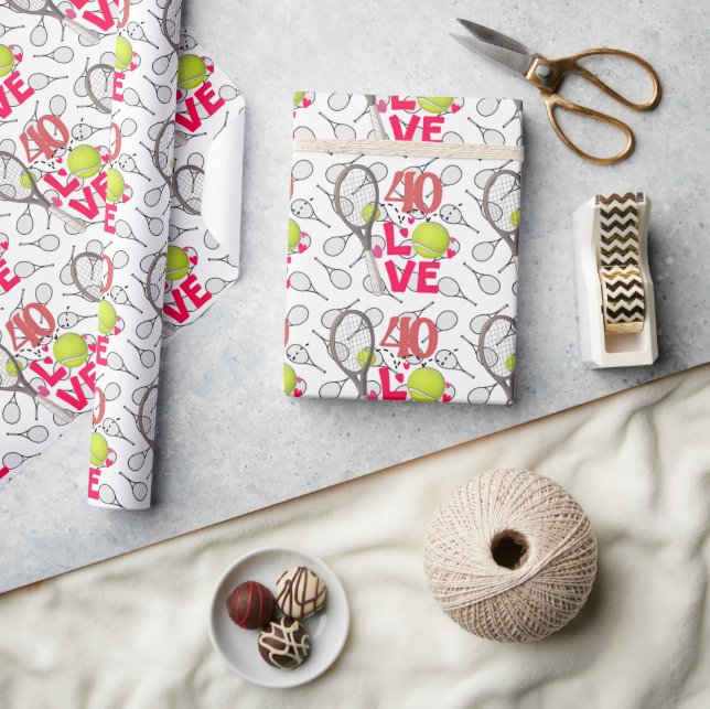 Tennis 40th Birthday Wrapping Paper (Crafts)