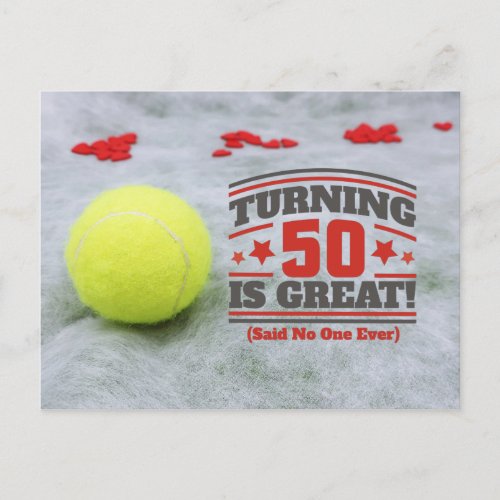 Tennis 50th Birthday is great  Postcard