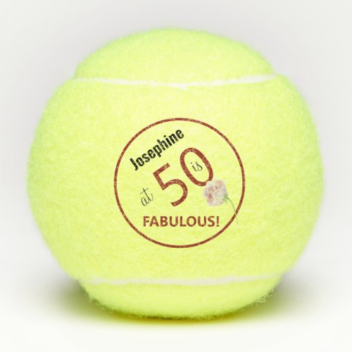 Tennis 50th Birthday tennis ball and number 
