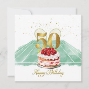 Tennis 50th Birthday tennis ball racket