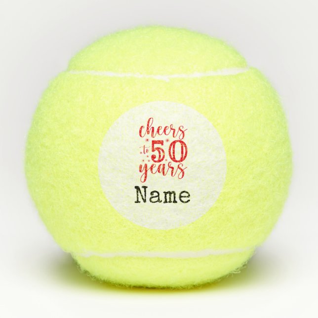 Tennis 50th Birthday Tennis Balls (Front)