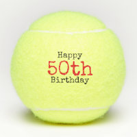 Tennis 50th Birthday with tennis ball and number