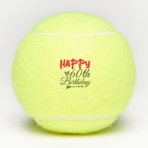 Tennis 60th Birthday with tennis ball and number
