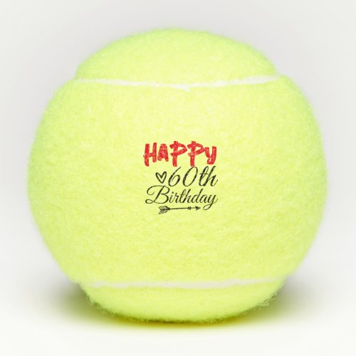 Tennis 60th Birthday with tennis ball and number