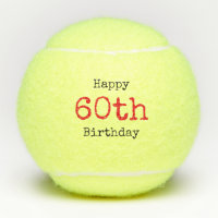 Tennis 60th Birthday with tennis ball and number