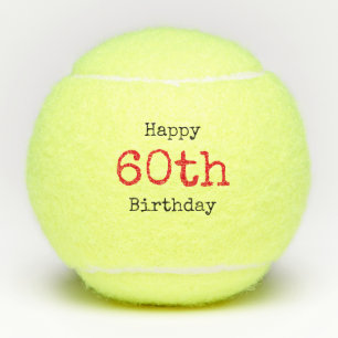 Tennis 60th Birthday with tennis ball and number