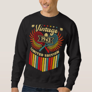 Tennis 79th Birthday Men Women Vintage 1943 Tennis Sweatshirt