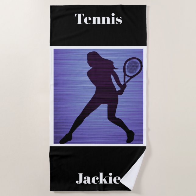 Tennis Abstract Beach Towel (Front)