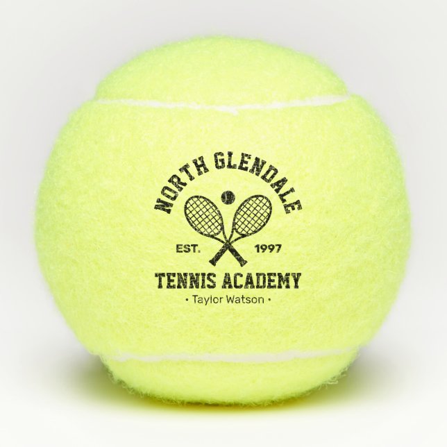 Tennis Academy Personalized Tennis Balls (Front)