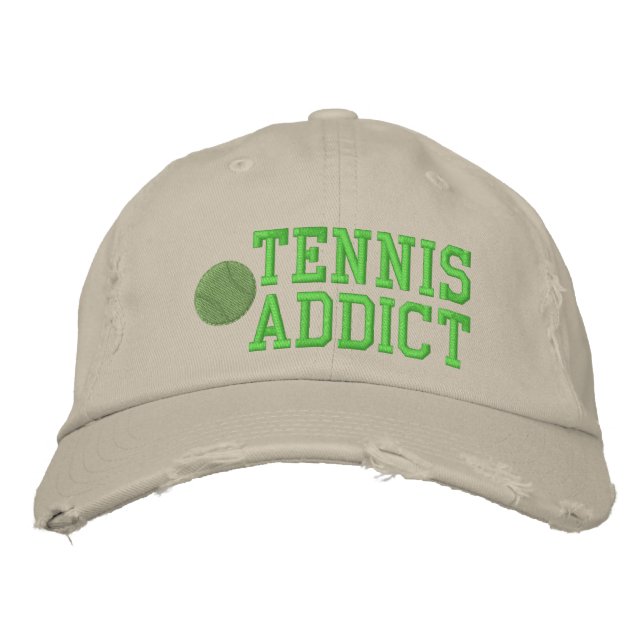 Tennis Addict Embroidered Hat (Front)