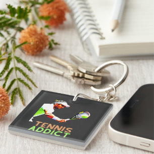 Tennis Addict Keychain