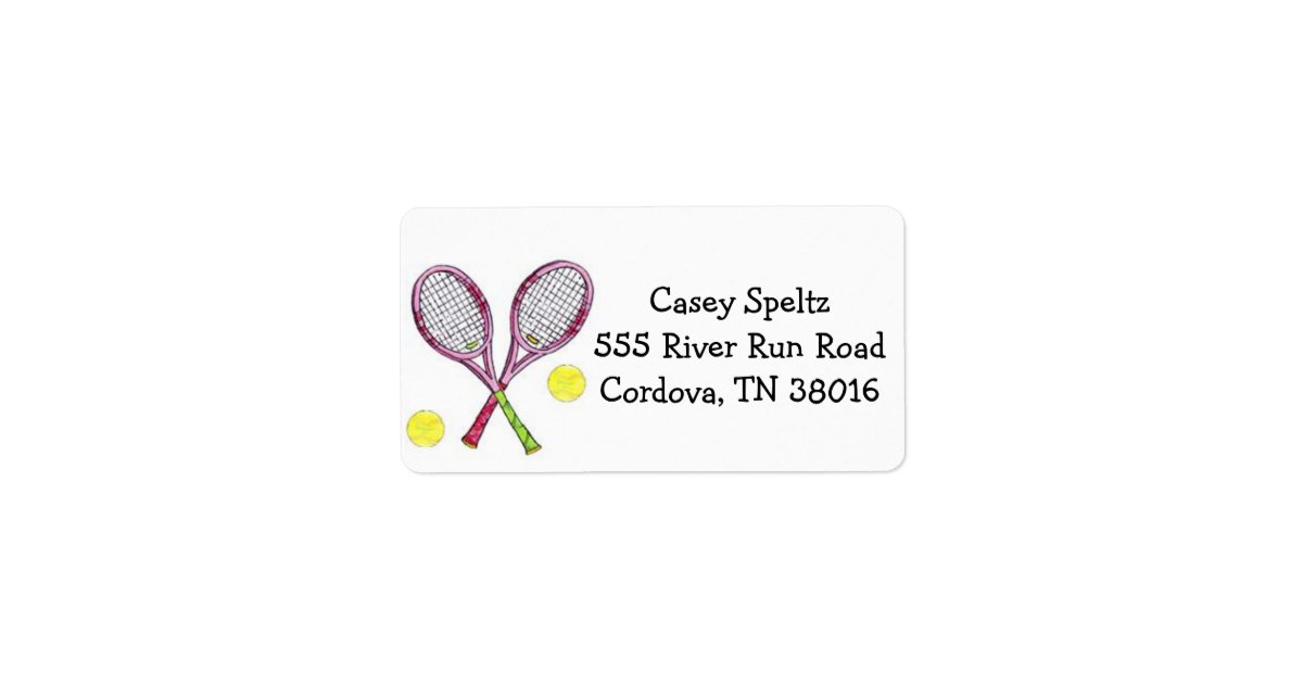 Tennis Address Labels Zazzle
