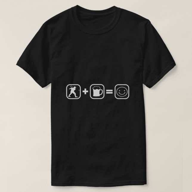 Tennis And Beer Tennis Player Tennis Racket Tennis T-Shirt (Design Front)