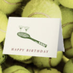 tennis and martinis birthday card<br><div class="desc">Make someone's special day even more memorable with our stylish Tennis and Martinis Birthday Card. Perfect for tennis enthusiasts and martini lovers, this beautifully designed card features charming illustrations of tennis rackets and martini glasses, capturing the fun and sophistication of their favorite pastimes. Crafted from high-quality materials, our birthday card...</div>