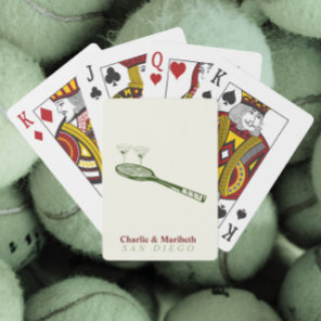 tennis and martinis  poker cards