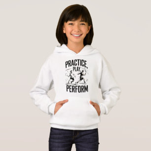 Tennis and motivation - practice play perform hoodie