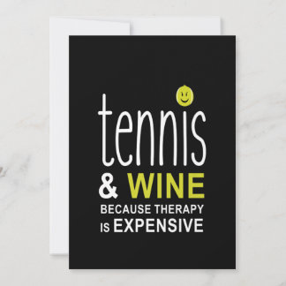 Tennis And Wine Premium Save The Date