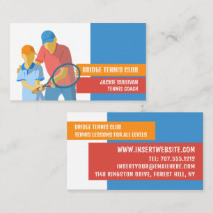 Tennis Art Design, Tennis Player/Coach/Instructor Business Card