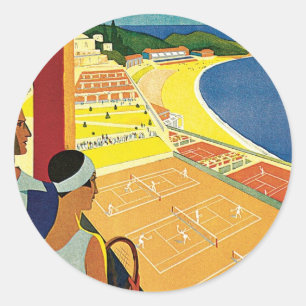 Tennis at Monte Carlo Classic Round Sticker