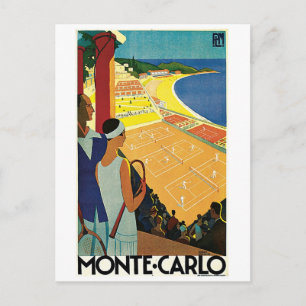 Tennis at Monte Carlo Postcard