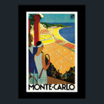 Tennis at Monte Carlo Poster<br><div class="desc">Vintage Art Deco travel poster for tennis in Monte Carlo.</div>