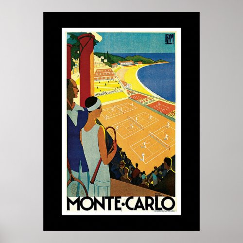 Tennis at Monte Carlo Poster